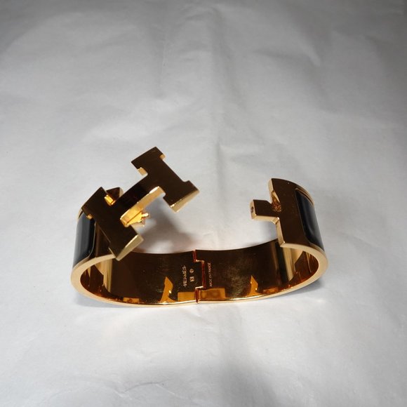 Hermes Clic Clac H Enamel Bracelet Black - Picture 6 of 12